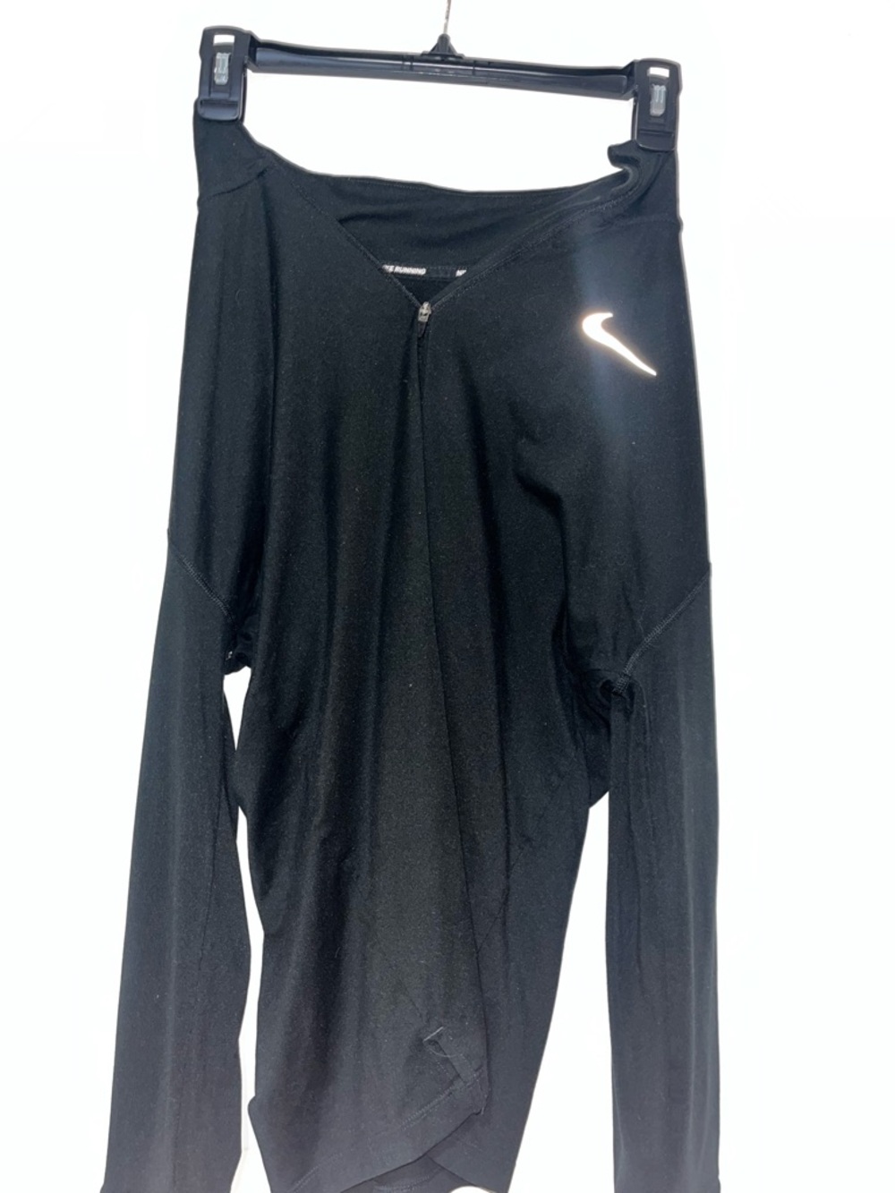 Nike Black Women's Long-Sleeve Athletic Zip Pullover